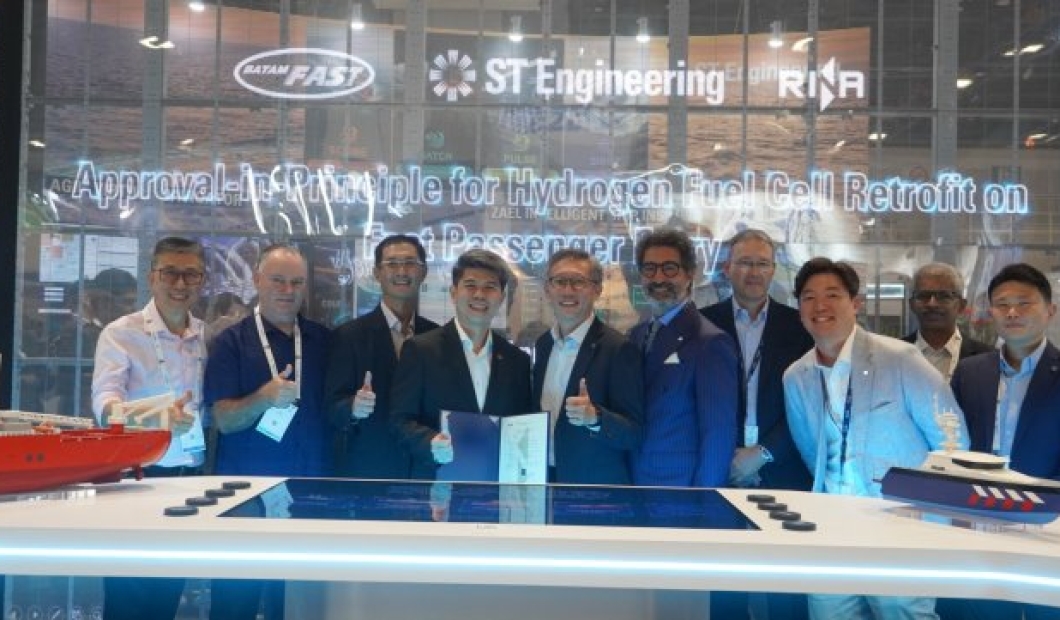 RINA Grants ST Engineering Marine Approval in Principle for Hydrogen Fuel Cell Retrofit on a Fast Passenger Ferry